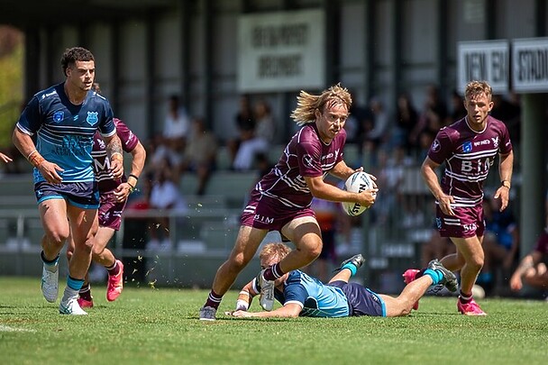 Lachlan Burt crossed for a double in the historic win