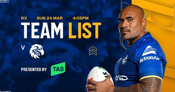 Eels set to soar against the Eagles at NRL