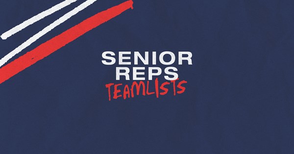 Senior Representative Teamlists for Round 3