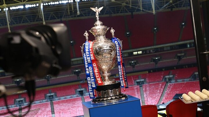 Picture by Alex Broadway/SWpix.com - 12/01/2023 - Betfred Challenge Cup Draw - Wembley Stadium, London, England.