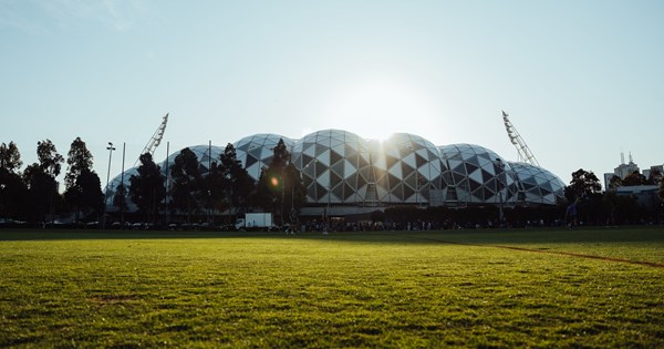 Storm 9s kicking off at AAMI Park