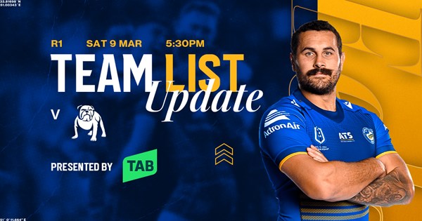 NRL Team List Update: Round 1