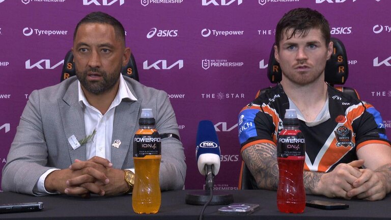 ‘That’s a silly question man’: Benji Marshall bristles at journo after another Tigers loss