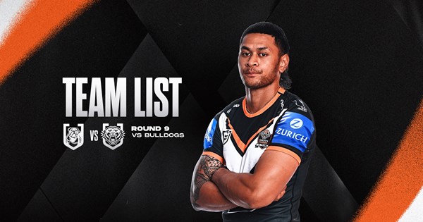 Team List: NRL Round 9 vs Bulldogs