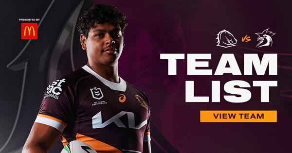 Broncos Team List: Round 9 v Roosters