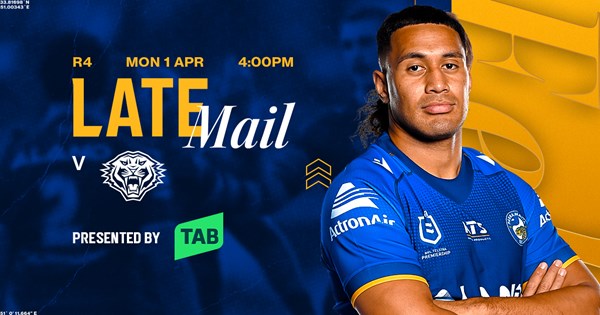 Eels' lineup locked in for tussle with Tigers