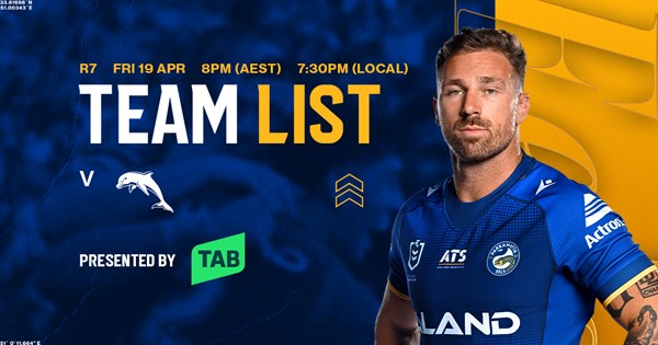 NRL Team List: Round 7