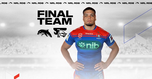 NRL Final Team: Dolphins v Knights