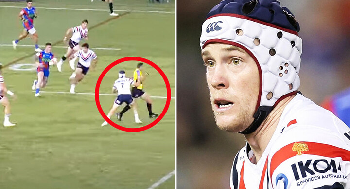 Luke Keary charged by NRL over incident with referee Gerard Sutton in Roosters win