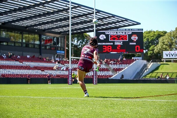 Big game...half-back Danii Nicole Gray recorded 22 points with two tries and seven goals against Balmain.