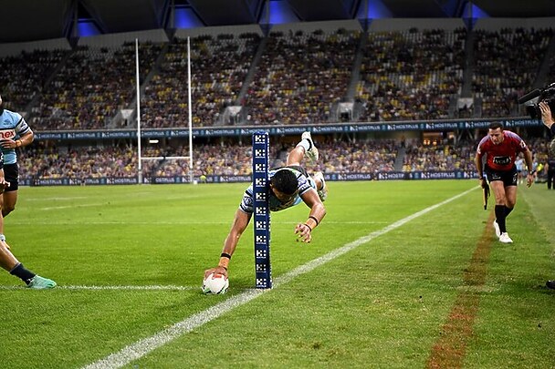 Cronulla winger Ronaldo Mulitalo has developed into one of the best finishers in the NRL.