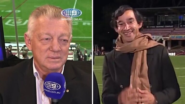 Phil Gould ragged Thurston's threads, leaving fans amused