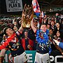 Cook Islander Champions: Zane Tetevano and Joseph Manu helped bring the Roosters the 2018 Premiership.