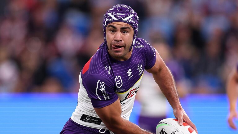 Jahrome Hughes has no plans on leaving the Storm despite being linked with a move to the Titans. Picture: Cameron Spencer/Getty Images