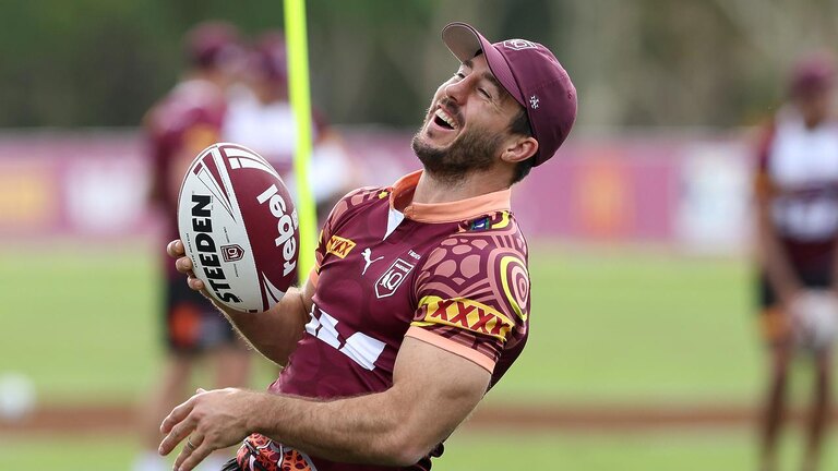 Ben Hunt during training in the Queensland Origin 1 camp at Sanctuary Cove. Photo: Adam Head