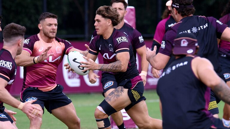 Reece Walsh wasn’t able to get through Thursday’s captain’s run. Picture: David Clark