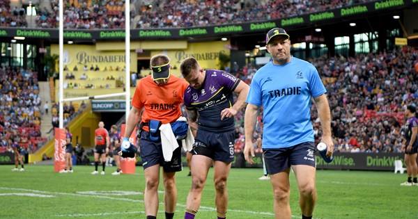 Cameron Munster limps out for Melbourne Storm