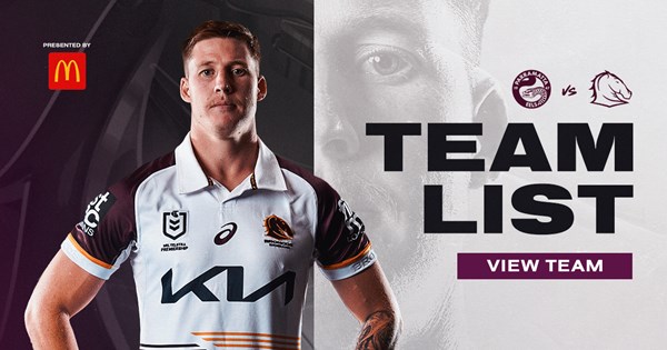 Broncos Team List: Round 10 v Eels