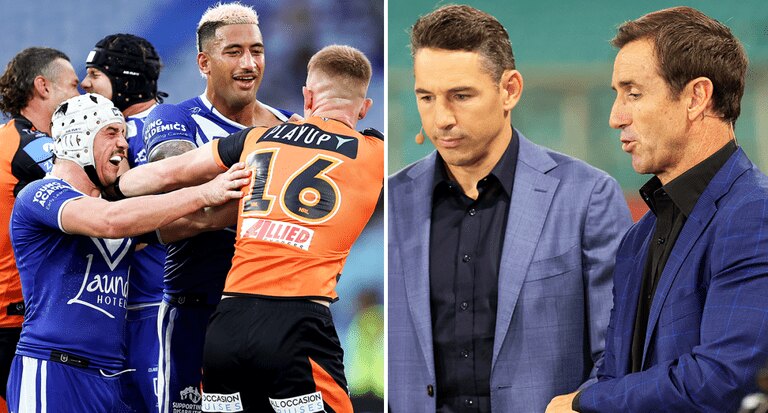 Andrew Johns and Billy Slater issue Reed Mahoney warning over 'rubbish' NRL acts