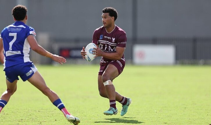 Centre Antonio Taufa crossed for the Sea Eagles' opening try against the Rams