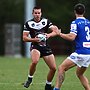 Young Blacktown back-rower Zane Dunford takes on the Jets defence