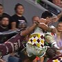 Tommy Talau slipped off his tackle. Photo: Fox Sports
