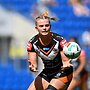 Jessica Kennedy in action for Wests Tigers in the 2023 NRLW season.