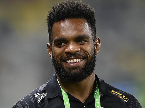 Sunia Turuva was rested for the game against the Cowboys because the club was worried he’d be distracted by the contract call. Picture: Ian Hitchcock/Getty Images