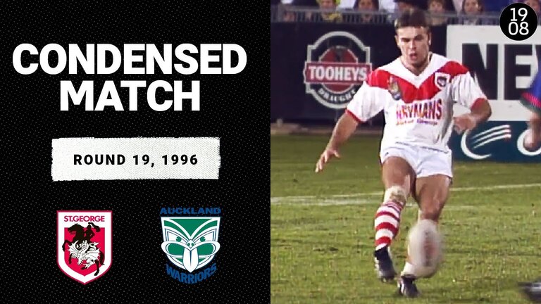 St George Dragons v Auckland Warriors | Round 19, 1996 | Condensed Match | NRL