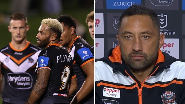 Backwards Tigers mauled in NRL nightmare showdown