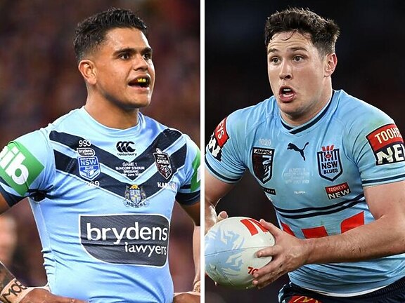 Latrell Mitchell and Mitchell Moses are close to Origin recalls. Photos: AAP/Getty Images