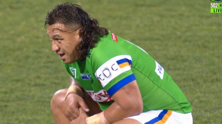 Josh Papali'i at halftime. Photo: Fox Sports