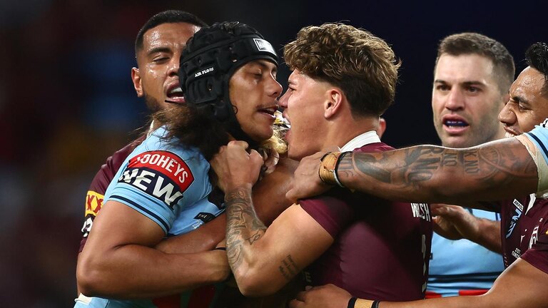 Jarome Luai and Reece Walsh were both sent off in game two last year. Picture: Chris Hyde/Getty Images