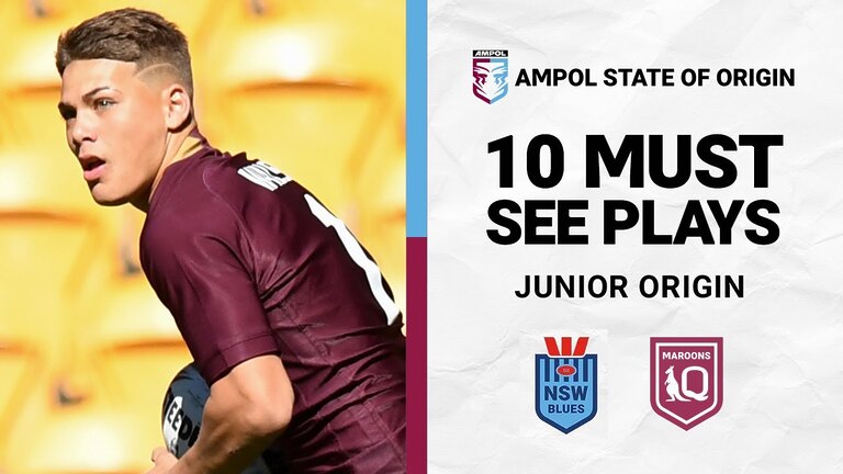 10 MUST SEE plays from Junior State of Origin fixtures | NRL