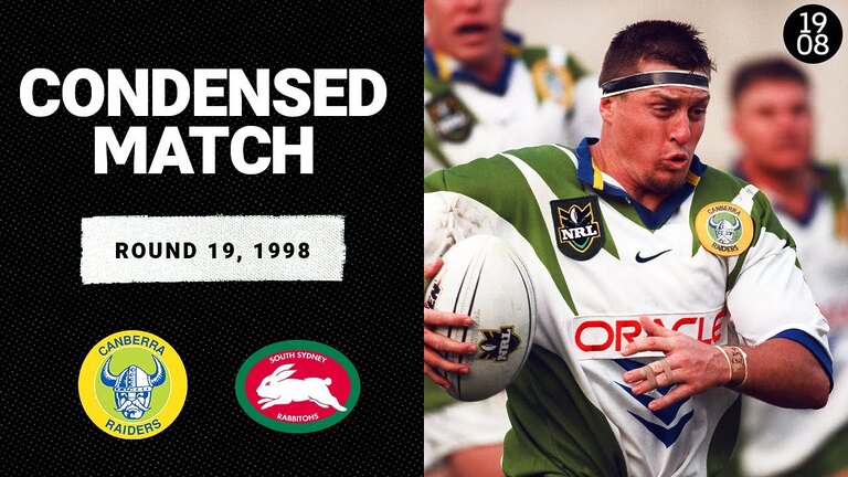 Canberra Raiders v South Sydney Rabbitohs | Round 19, 1998 | Condensed Match | NRL