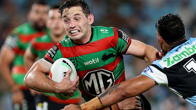Cameron Murray organised a forwards-only meeting that has saved South Sydney’s season. Picture: Brendon Thorne/Getty Images