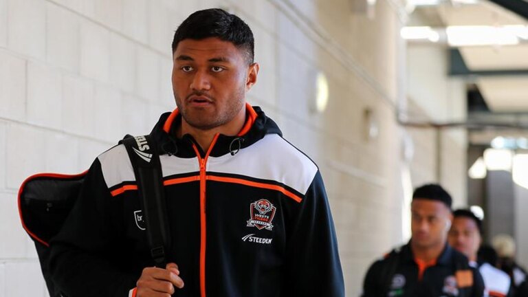 Stefano Utoikamanu won’t be at the Wests Tigers next year. Picture: NRL Photos