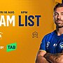 NRL Team List: Round 24