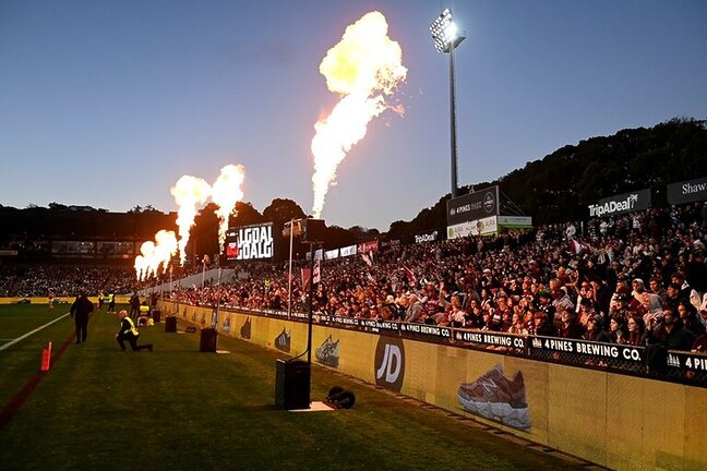 Manly fans have piled into 4 Pines Park this season.