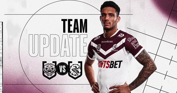 NRL Team Update: Round 25 vs Wests Tigers