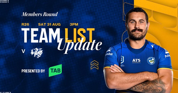 NRL Team List Update: Round 26