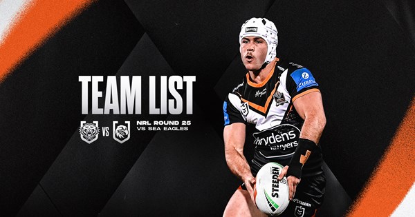 Team List: NRL Round 25 vs Sea Eagles