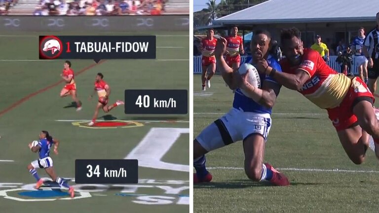 Hamiso Tabuai-Fidow outruns NRL's fastest player, stuns league