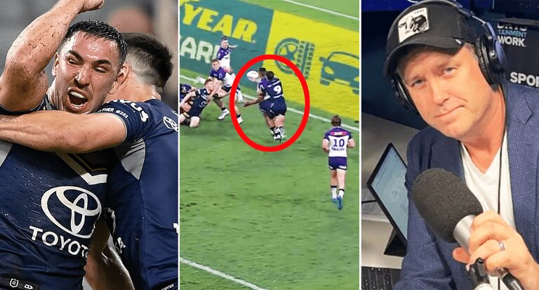 NRL fans call out Andrew Voss over glaring Reece Robson detail in Cowboys win over Storm