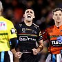 Nathan Cleary suffers a shoulder injury. .Picture: Brendon Thorne/Getty Images