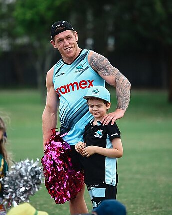 Cameron McInnes credits his wife for helping their son Talanoa thrive while living with anxiety.