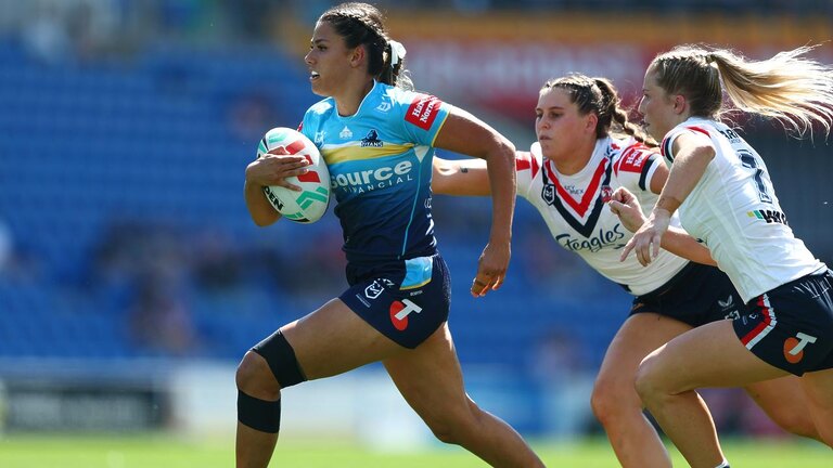 The Roosters were completely outplayed by the Titans as their top-two hopes took a hit. Picture: Chris Hyde/Getty Images