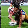 Young claims hat-trick as Roosters blow Eels away