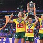 Sam Bremner's last game of rugby league came in the Jillaroos' World Cup win alongside Kezie Apps and Ali Brigginshaw.