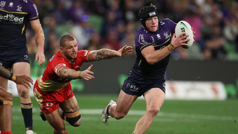 Storm skipper Harry Grant will likely be one of several players rested this week after a long season at club and rep level. Picture: Daniel Pockett/Getty Images